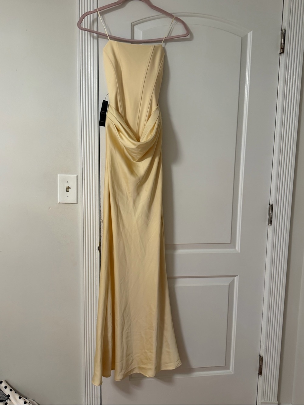 Dynamite Pale Yellow Spaghetti-Strap Maxi Dress